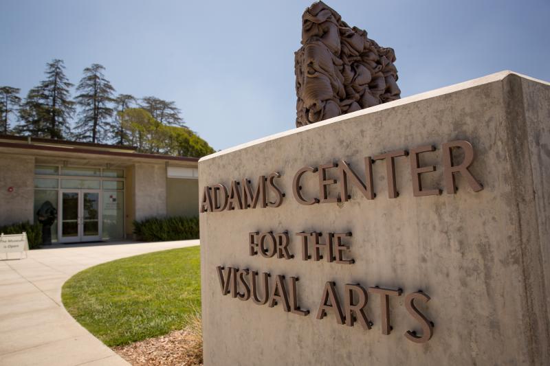 Adams Center for the Visual Arts entrance sign