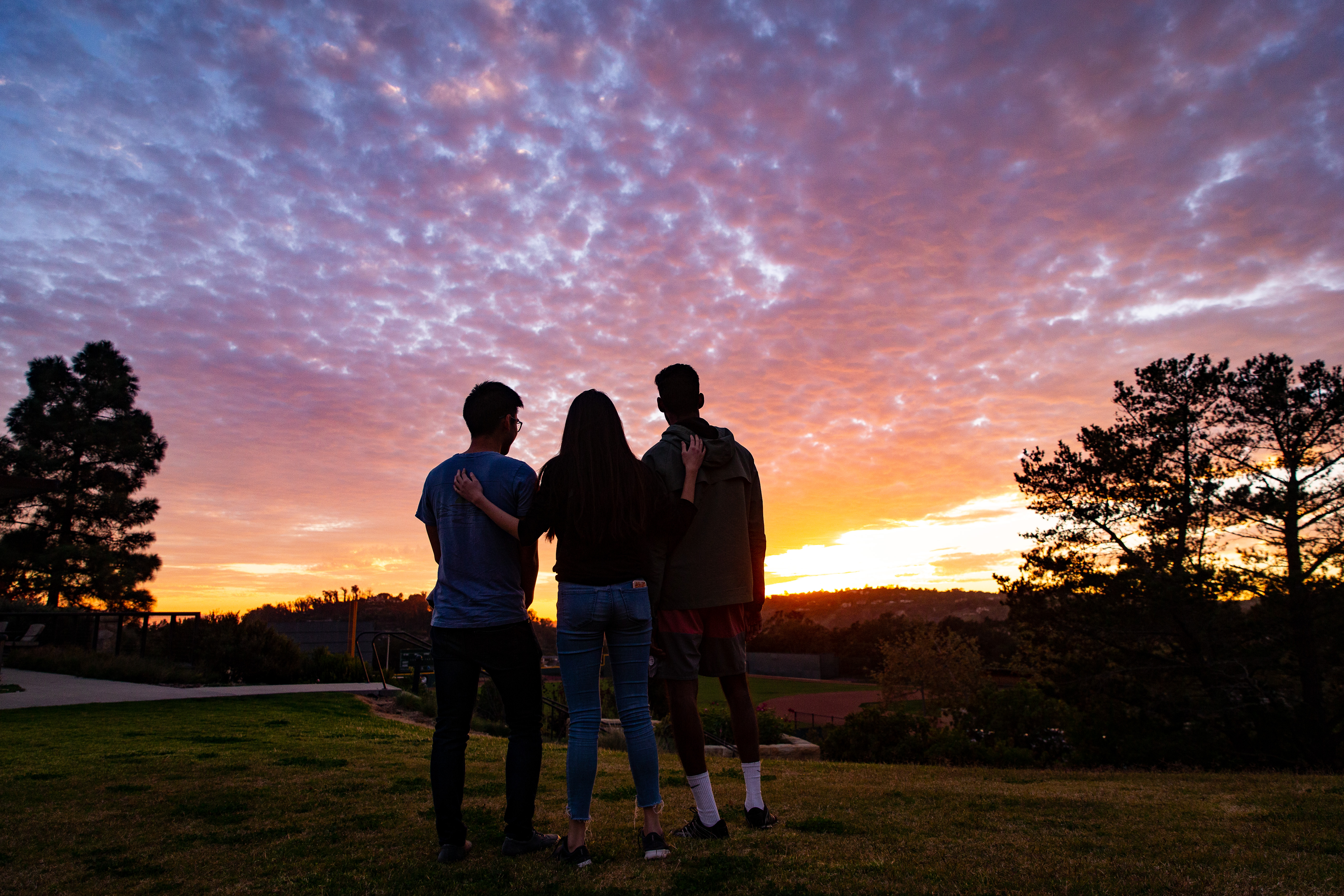 westmont students watch sunset