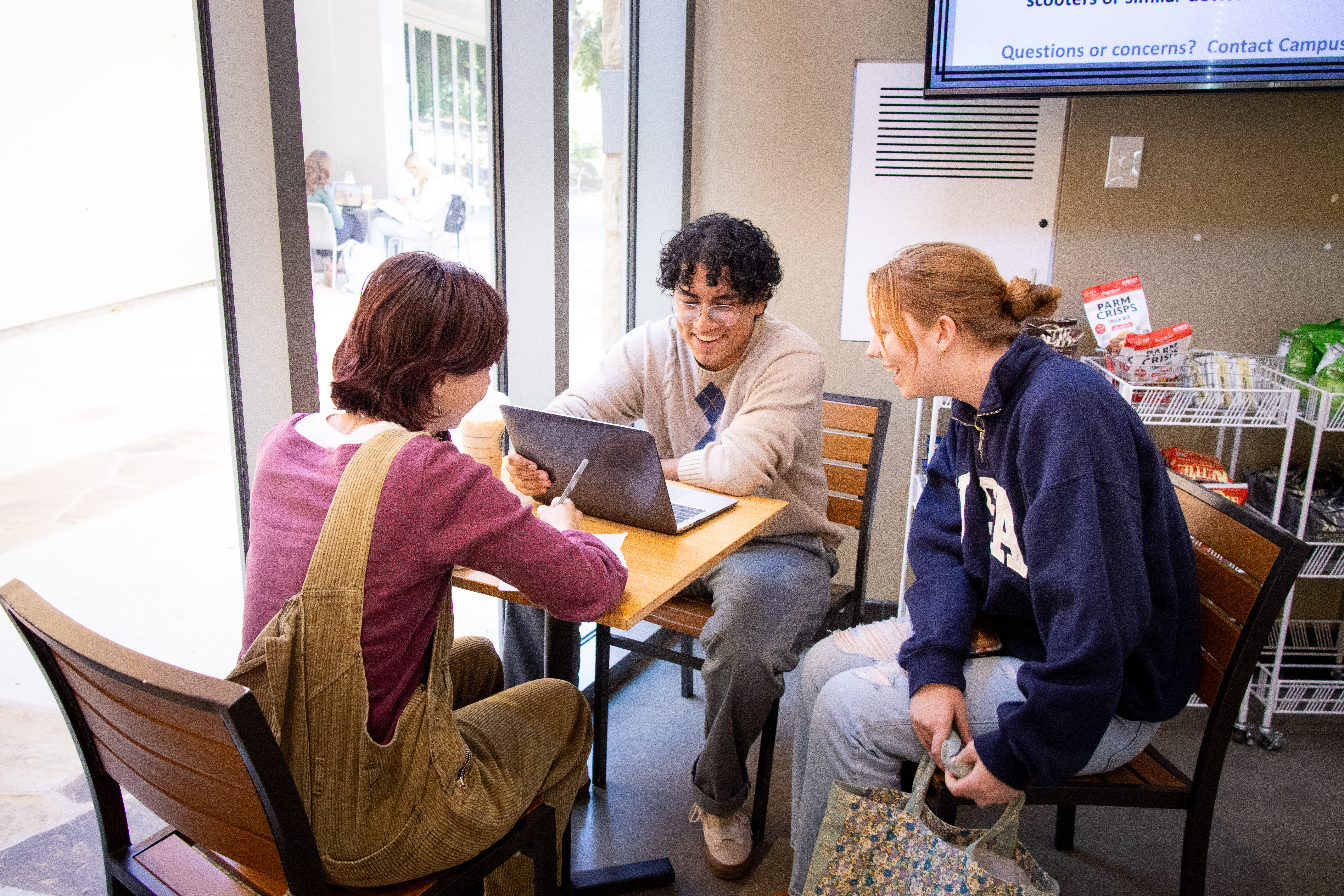 students studying together
